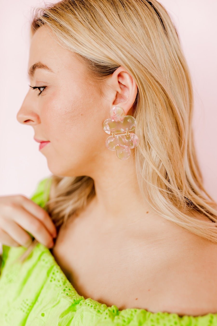 Gianna - Cherry Bloom - Earrings - LINNY CO WholesaleAcetate
