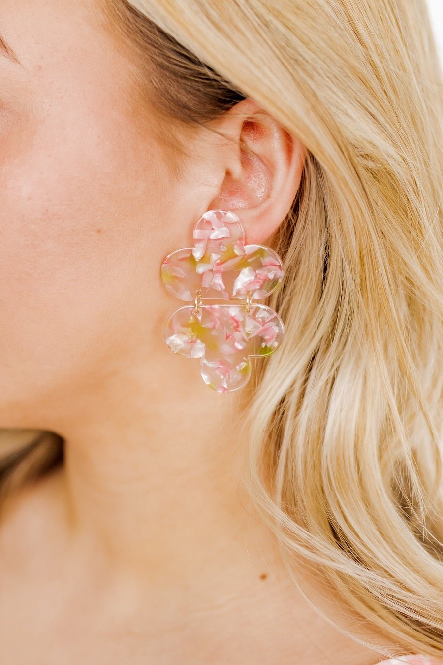 Gianna - Cherry Bloom - Earrings - LINNY CO WholesaleAcetate