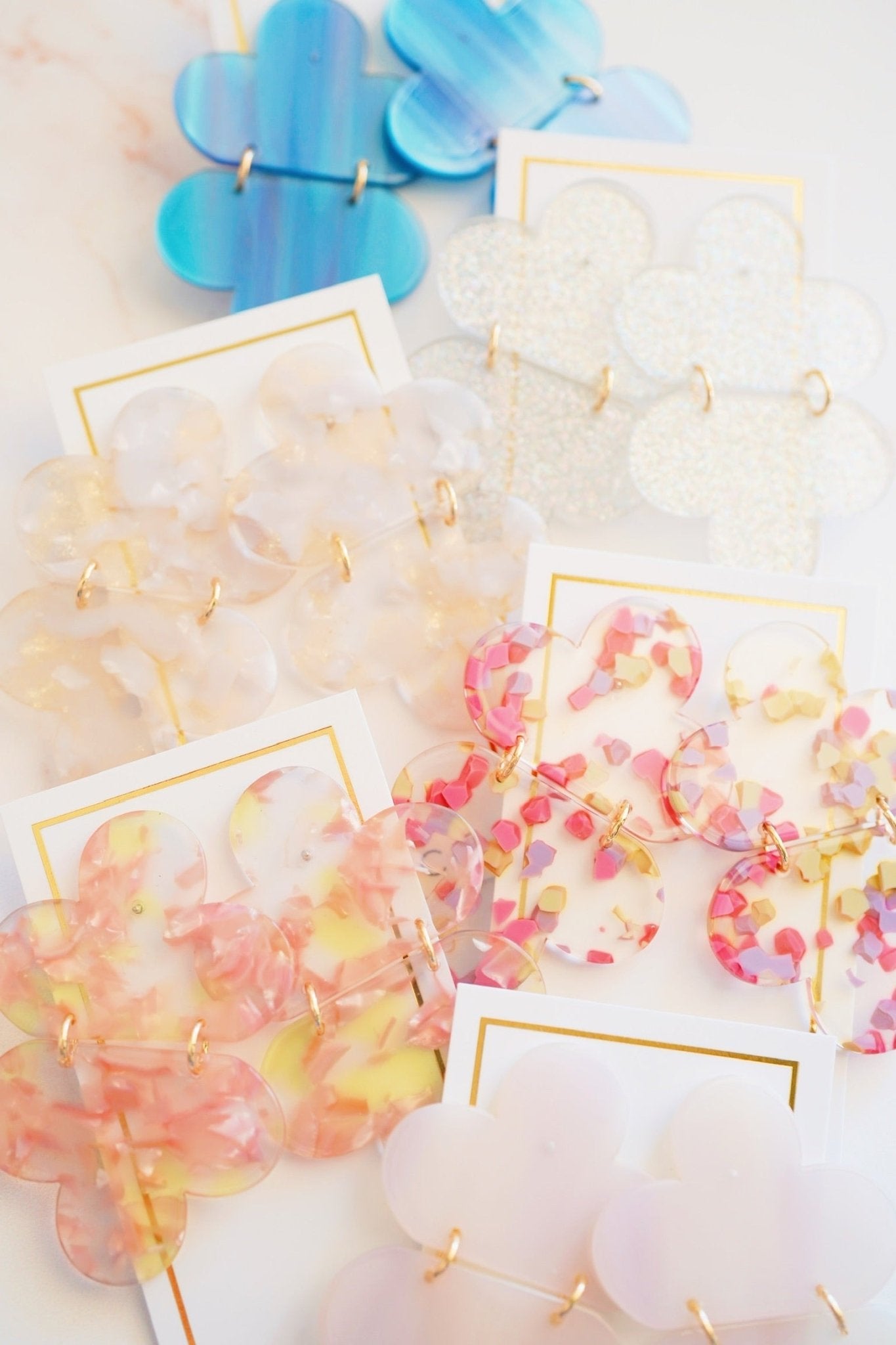 Gianna - Cherry Bloom - Earrings - LINNY CO WholesaleAcetate
