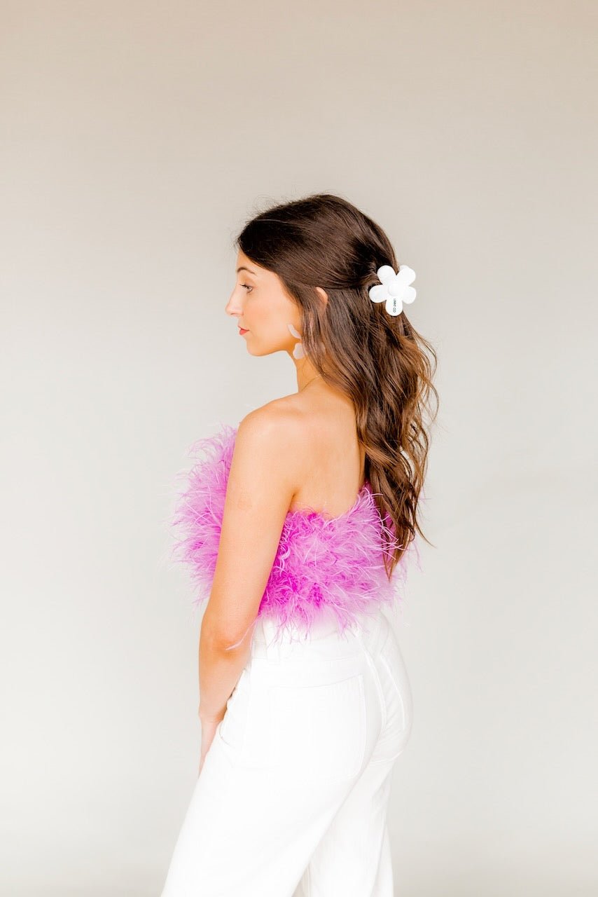 Hair Clip - Gigi - True White - LINNY CO WholesaleHair Accessories