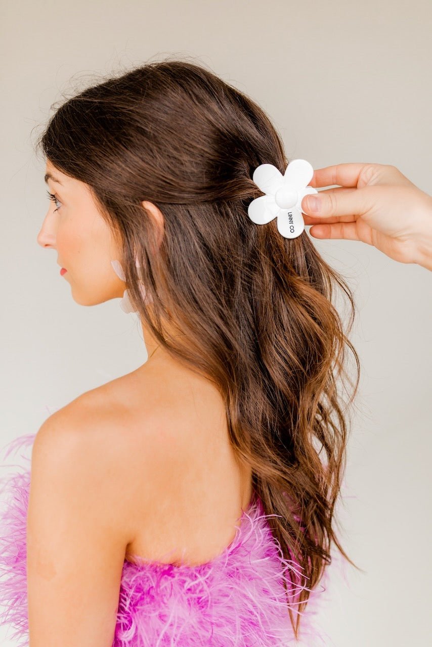 Hair Clip - Gigi - True White - LINNY CO WholesaleHair Accessories