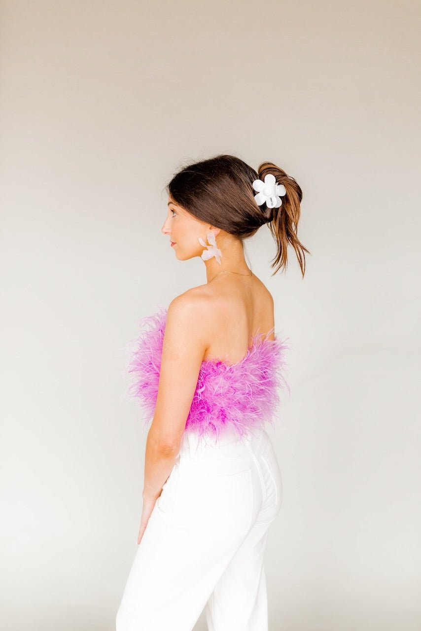 Hair Clip - Gigi - True White - LINNY CO WholesaleHair Accessories