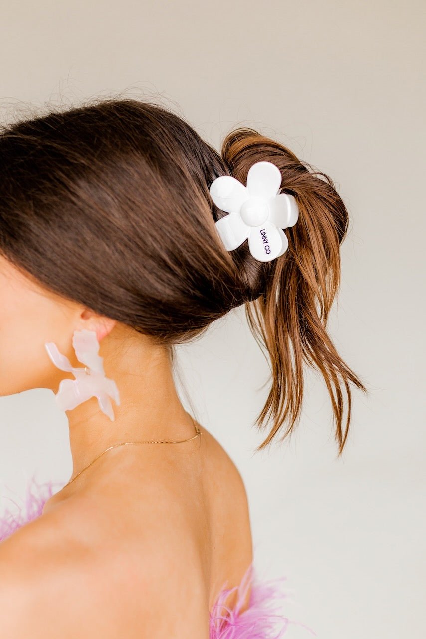 Hair Clip - Gigi - True White - LINNY CO WholesaleHair Accessories