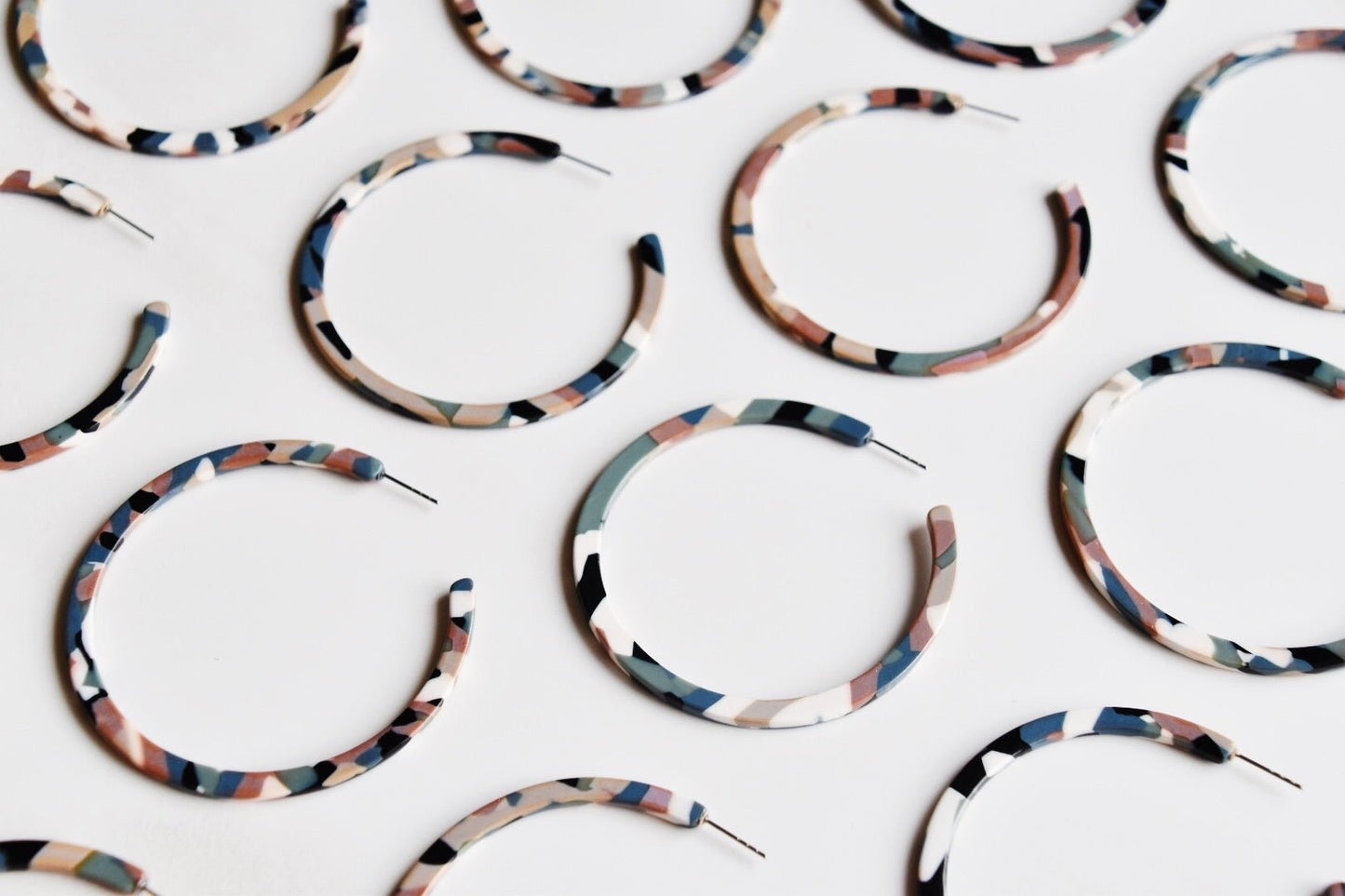 Holly Mega Hoop Earrings - Desert Camo - LINNY CO WholesaleAcetate