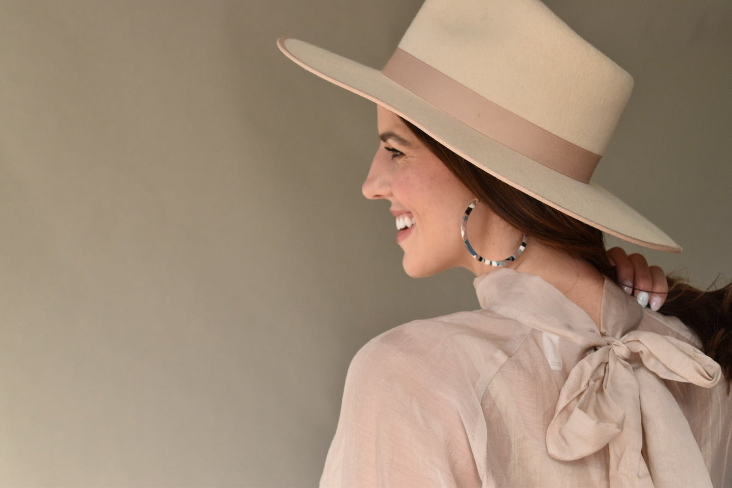 Holly Mega Hoop Earrings - Desert Camo - LINNY CO WholesaleAcetate