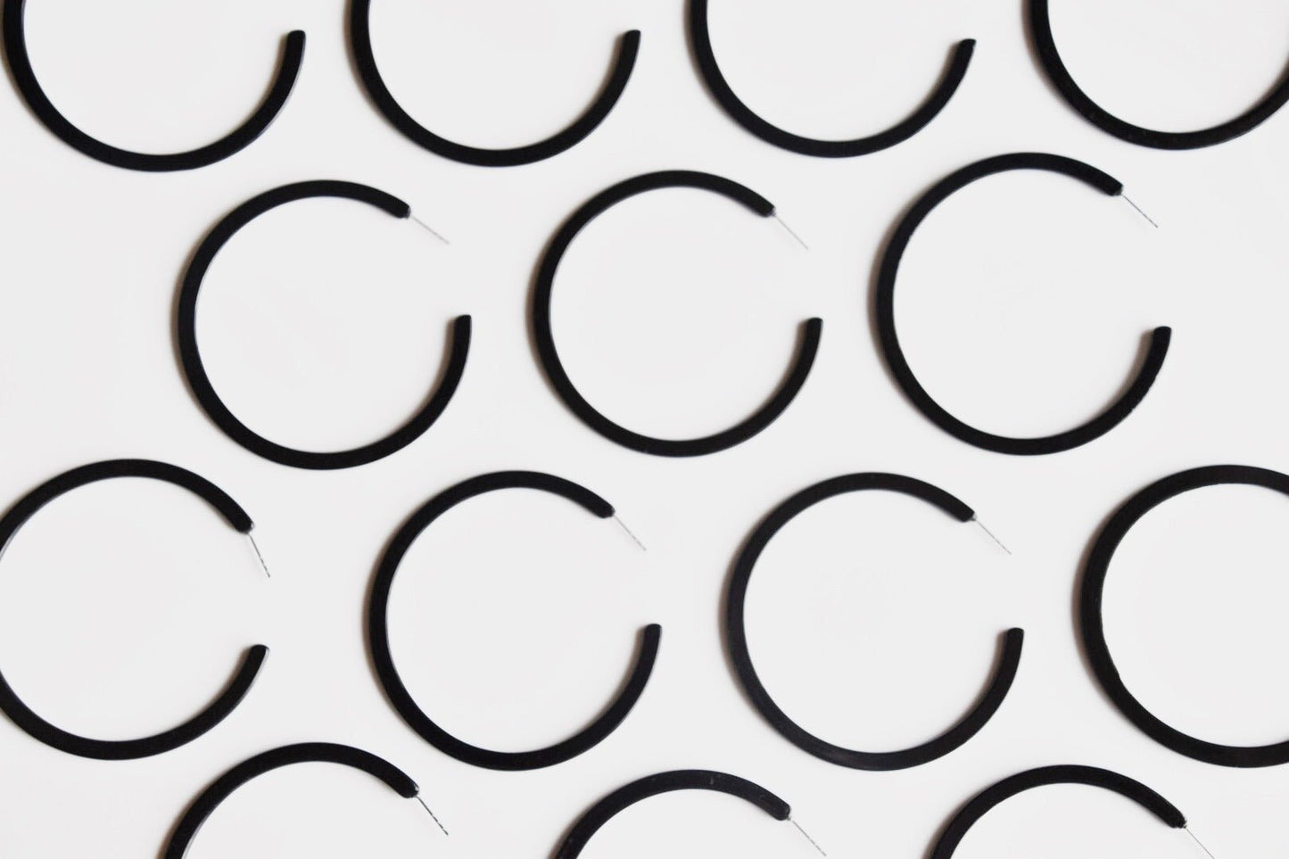 Holly Mega Hoop Earrings - True Black - LINNY CO WholesaleAcetate