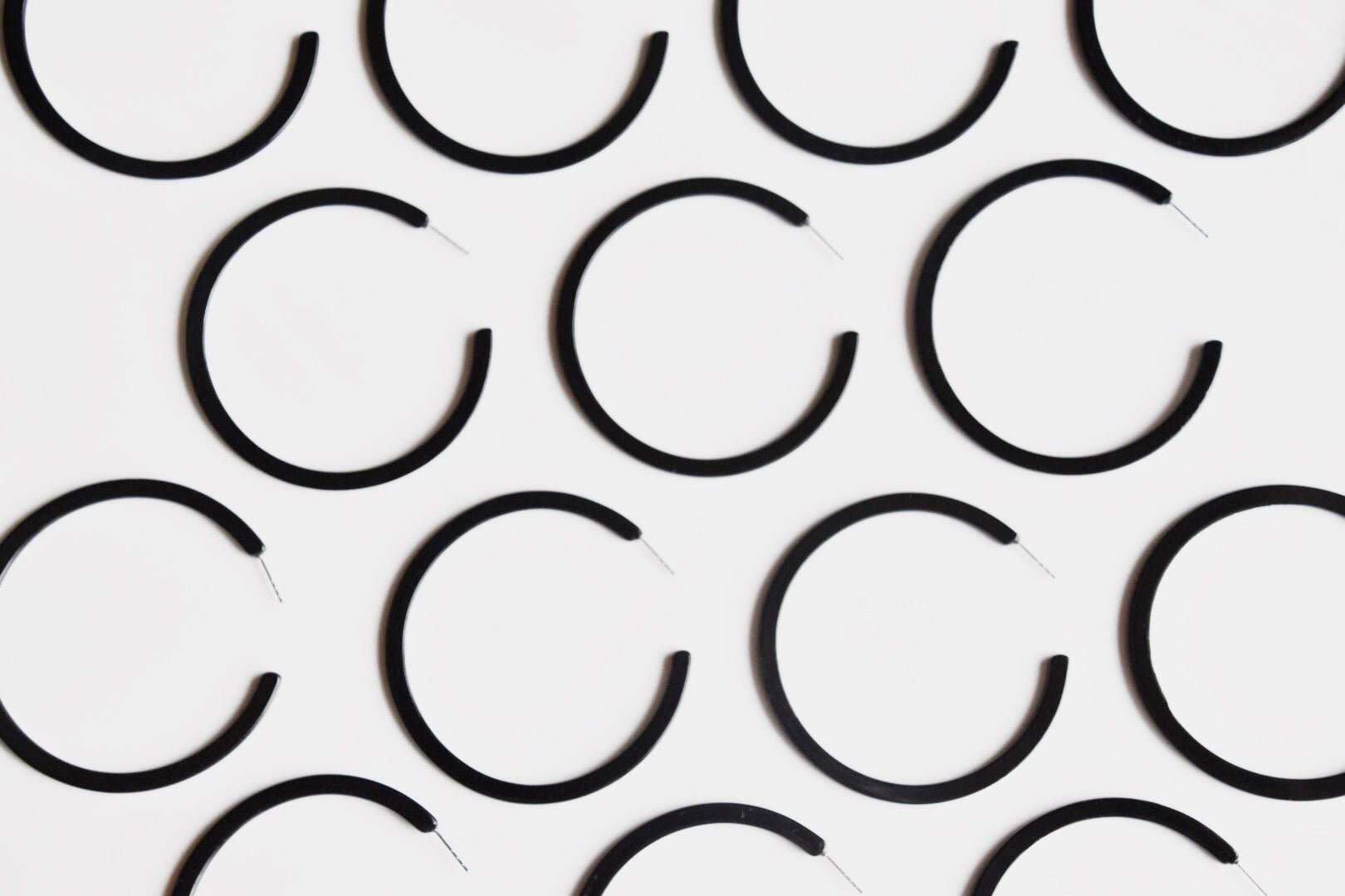 Holly Mega Hoop Earrings - True Black - LINNY CO WholesaleAcetate