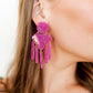 Janelle - Magenta Glitter - Earrings - LINNY CO WholesaleAcetate