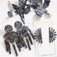 Janelle - NYE Black Metallic - Earrings - LINNY CO WholesaleAcetate