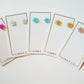 Jenna Flower Stud - Silver Glitter - Earrings - LINNY CO WholesaleAcetate