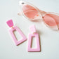 Kennedy Statement Earrings - Baby Pink - LINNY CO WholesaleAcetate