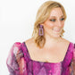 Kennedy Statement Earrings - Purple Glitter - LINNY CO WholesaleAcetate