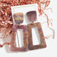 Kennedy Statement Earrings - Silver Glitter - LINNY CO WholesaleAcetate