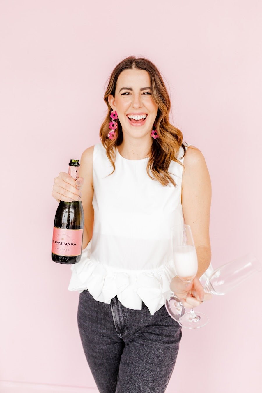 Zoey Statement Earrings - Azalea Pink - LINNY CO WholesaleAcetate