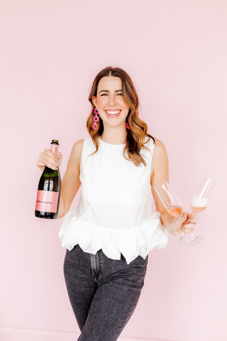 Zoey Statement Earrings - Azalea Pink - LINNY CO WholesaleAcetate