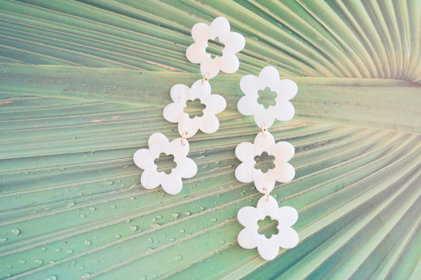 Zoey Statement Earrings - Milky Way - LINNY CO WholesaleAcetate