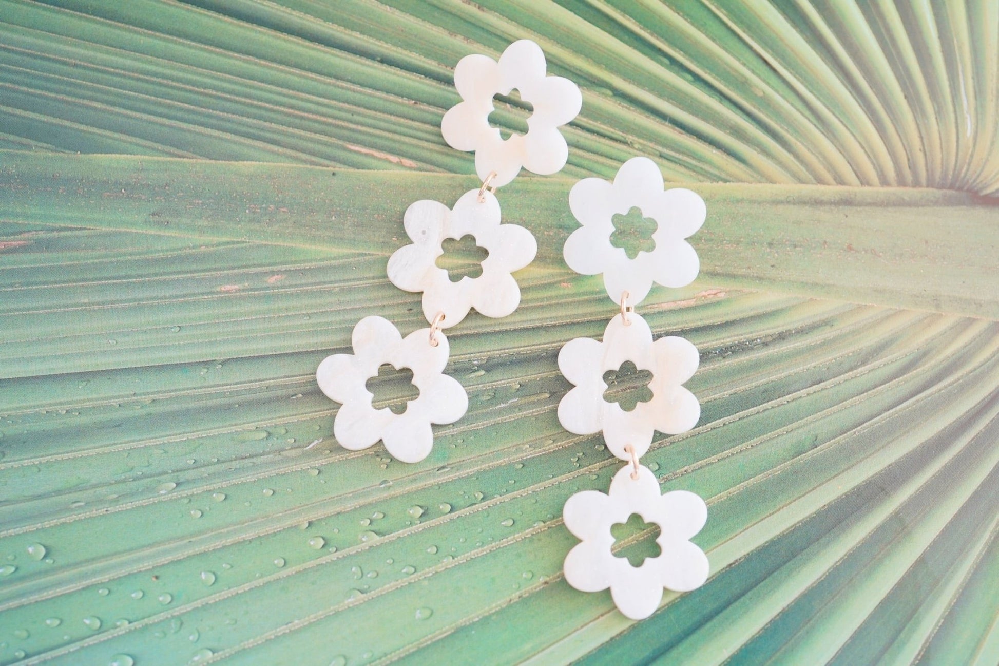 Zoey Statement Earrings - Milky Way - LINNY CO WholesaleAcetate